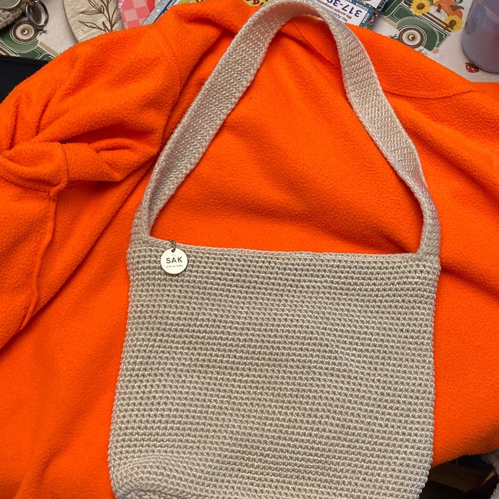 The Sak Taupe Crochet Shoulder Bag - Picture 1 of 4